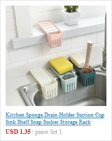 Kitchen Sponge Drain Holder Suction Cup Sink Shelf Soap Sucker Storage Rack Basket Wash Cloth Or Toilet Soap Shelf Storage Shelf