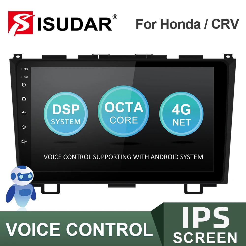 Автомагнитола ISUDAR для Honda/CRV/CR V 2006 2007 2008 2011 No 2 Din Авторадио мультимедийный GPS DVR