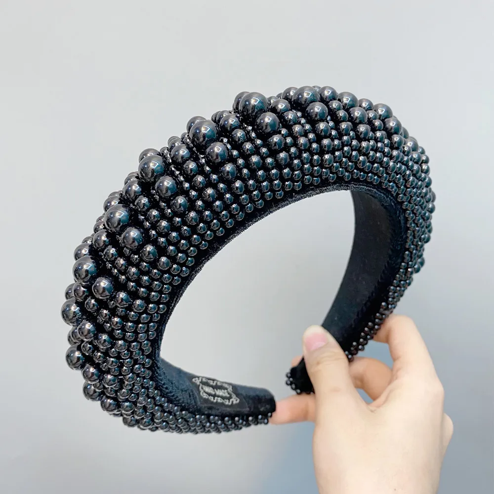 Головной убор с жемчужинами в стиле барокко повязка на голову класса люкс Стразы