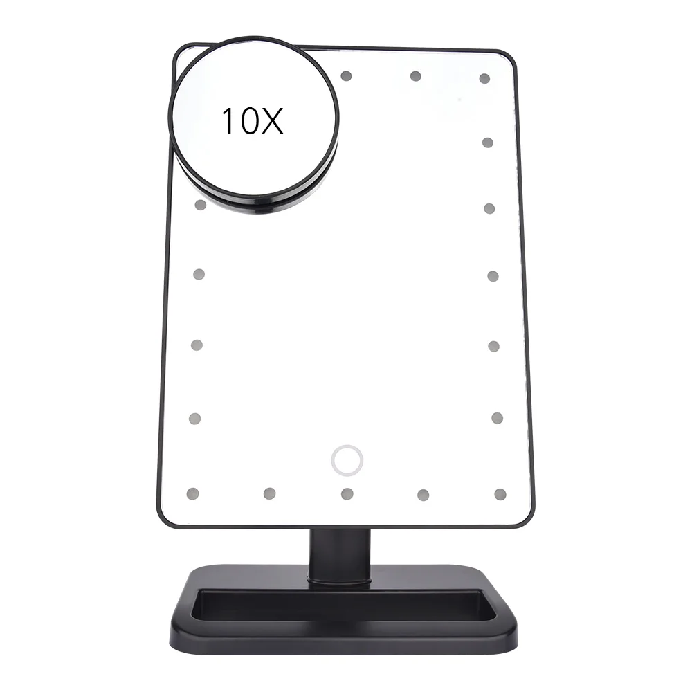 Умный Bluetooth-совместимое спикер макияж зеркало 10X увеличительное LED 20 ламп