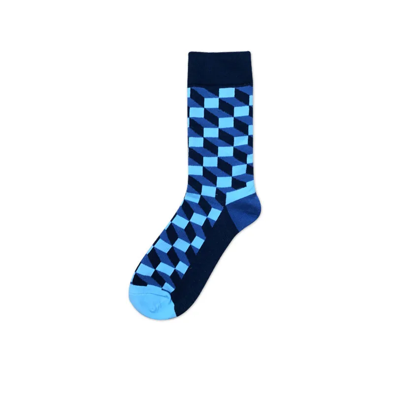 

New Style Men's Socks European and American Trendy Men's Socks Casual Plaid Mid-tube Couple Socks Socks Men socks women