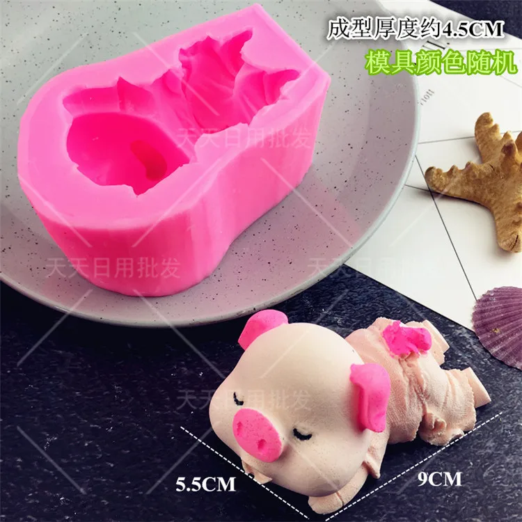 Силиконовая форма для милой свиньи торта помадки кекса желе конфет фотография |