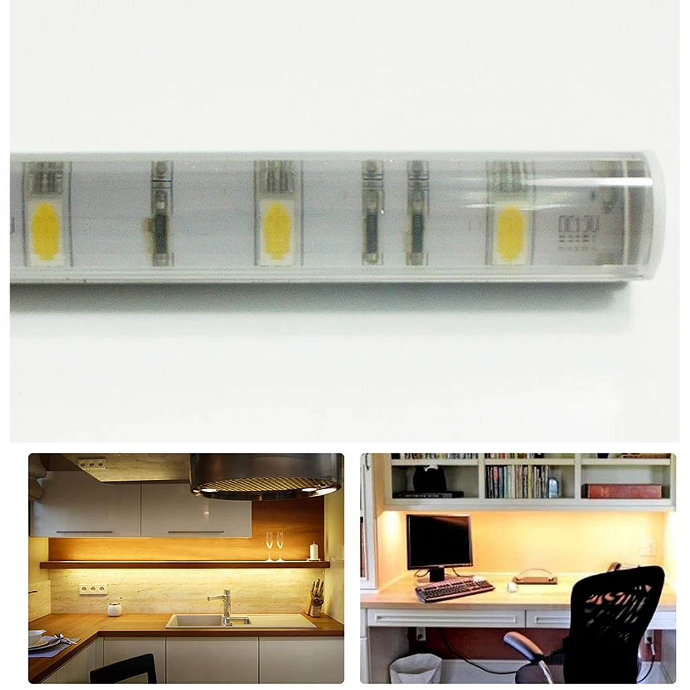 

Within 12mm LED Strip Light Lampshade 5PCSx50CM Aluminum Profile Channel 60 Degrees Len Cover Table Lamp Ceiling Chandelier