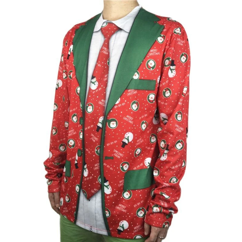 Забавная Футболка с имитацией двух частей принтом смокинга уродливая