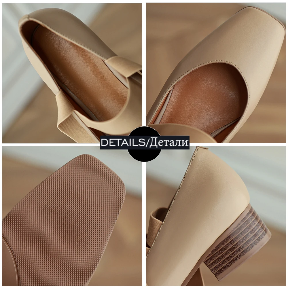 

WETKISS Cross Strap Women Flats Square Toe Genuine leather Ballet Footwear Fashion Casual Shoes Ladies Spring 2021