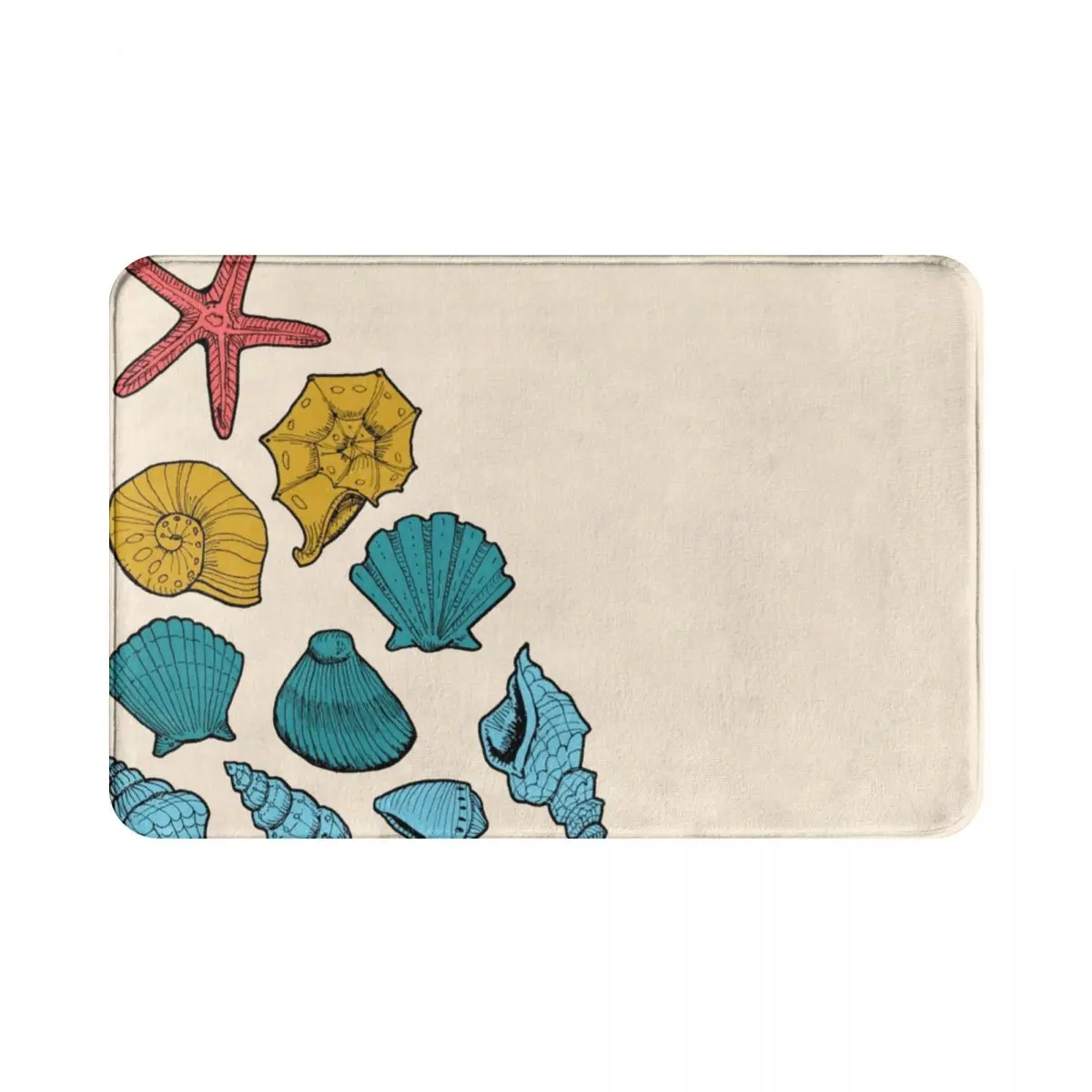 

We Shell Sea Polyester Doormat Rug carpet Mat Footpad Anti-slip Cushion Front Room Corridor Kitchen Bedroom balcony toilet