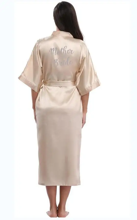 Халат женский атласный из шелка короткая одежда для матери и подружки невесты
