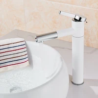 vidric white 360 rotation spray painting basin taps bathrooms crane torneira single handle hot cold water mixer bathroom basin f