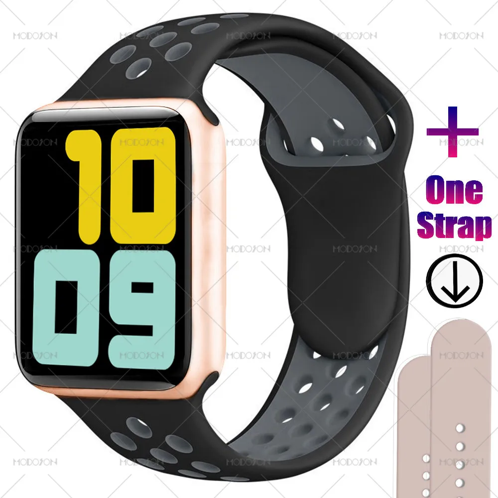 gold black gray MODOSON умные часы iwo 11 мини серия 5 монитор сердечного ритма кровяное Кислородное давление Smartwatch PK iwo 12 для Apple iphone Android - Цвет: gold black gray