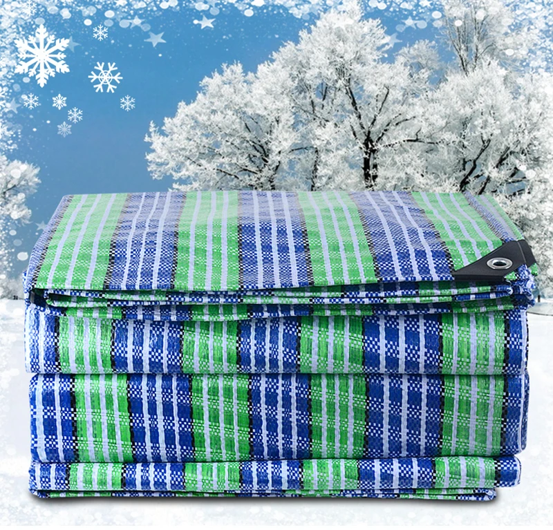 

Tewango 140gsm Heavy Duty Poly Tarps Roof PE Strip Tarpaulin Outdoor Truck Lumber Cover All Season Use