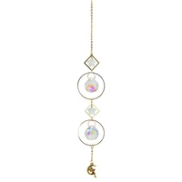 crystal wind chime star moon pendant sun suncatcher decor beads gifts indoor hanging plated for outdoor colorful drop s8k6