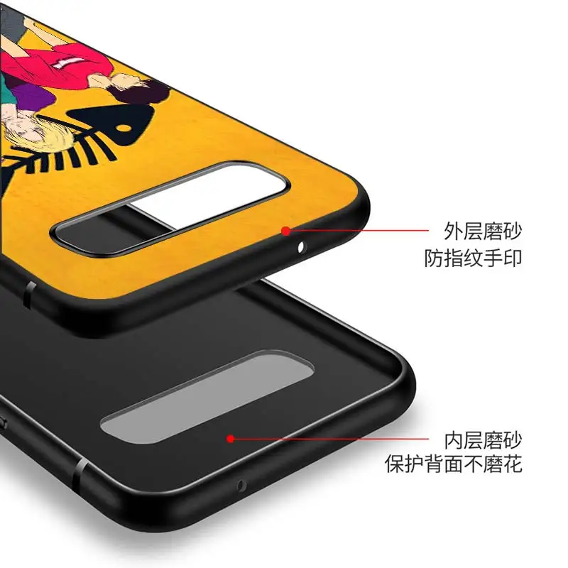 

Banana Fish Love for Samsung Galaxy Note 20 S20 FE Lite Ultra 10 9 8 Pro S10E S10 5G S9 S8 S7 S6 Plus Black Phone Case