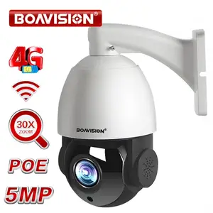 30x zoom 5mp ai auto tracking ptz dome ip camera wifi 4g sim card poe waterproof ir 80m two way audio cctv security camera free global shipping