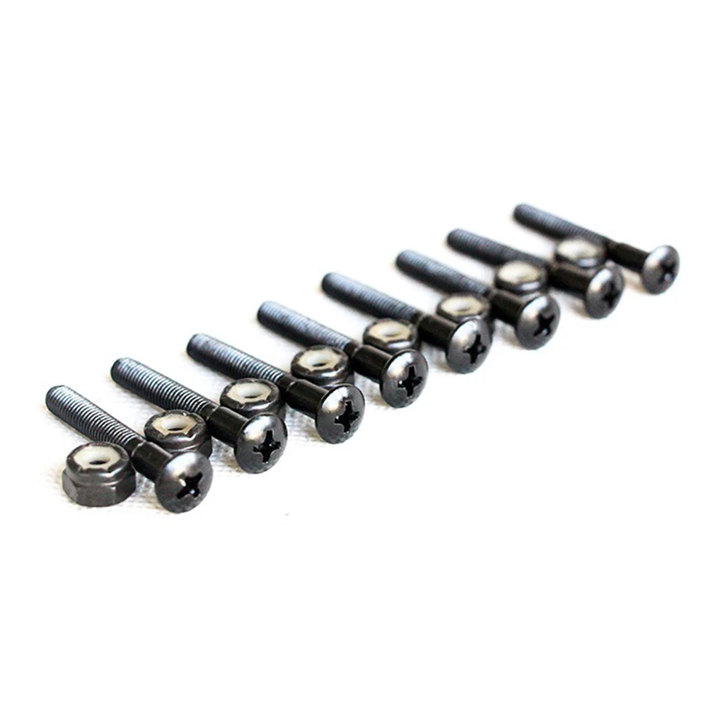 

Longboard Screws With Wrench Easy Install Durable Black Anti Rust Cruiser High Carbon Steel Professional Skateboard Deck Bolt