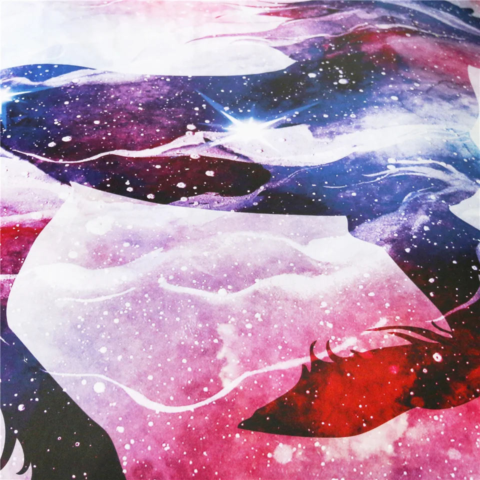 3D животное лошадь &quotЗвездное небо&quot Постельное белье стеганое одеяло