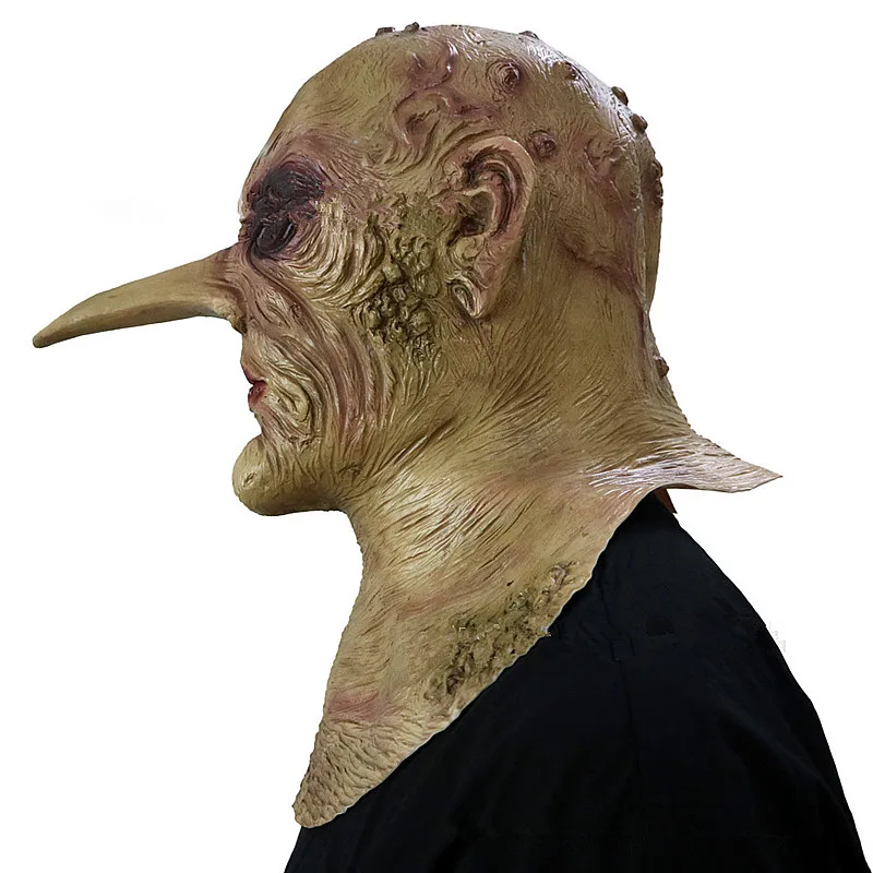 Хэллоуин Дьявол маска злой проп длинный нос старый человек ужас головные уборы