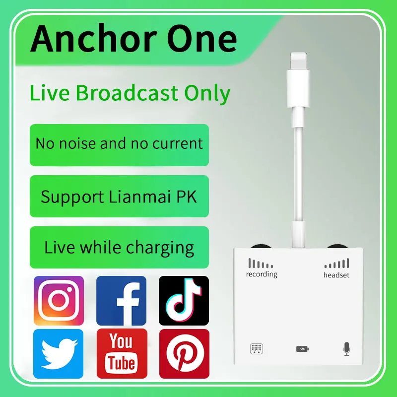 Адаптер для сетевой трансляции iPhone Lightning звуковая карта Аудио гарнитура микрофон