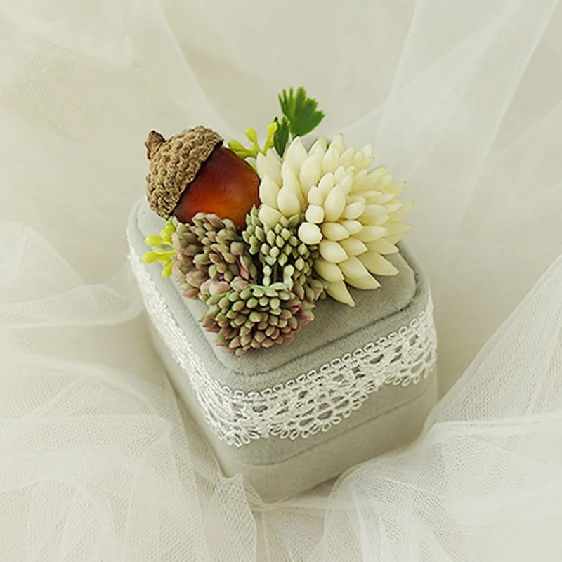 Новое поступление коробка для колец с цветами розами на день рождения День