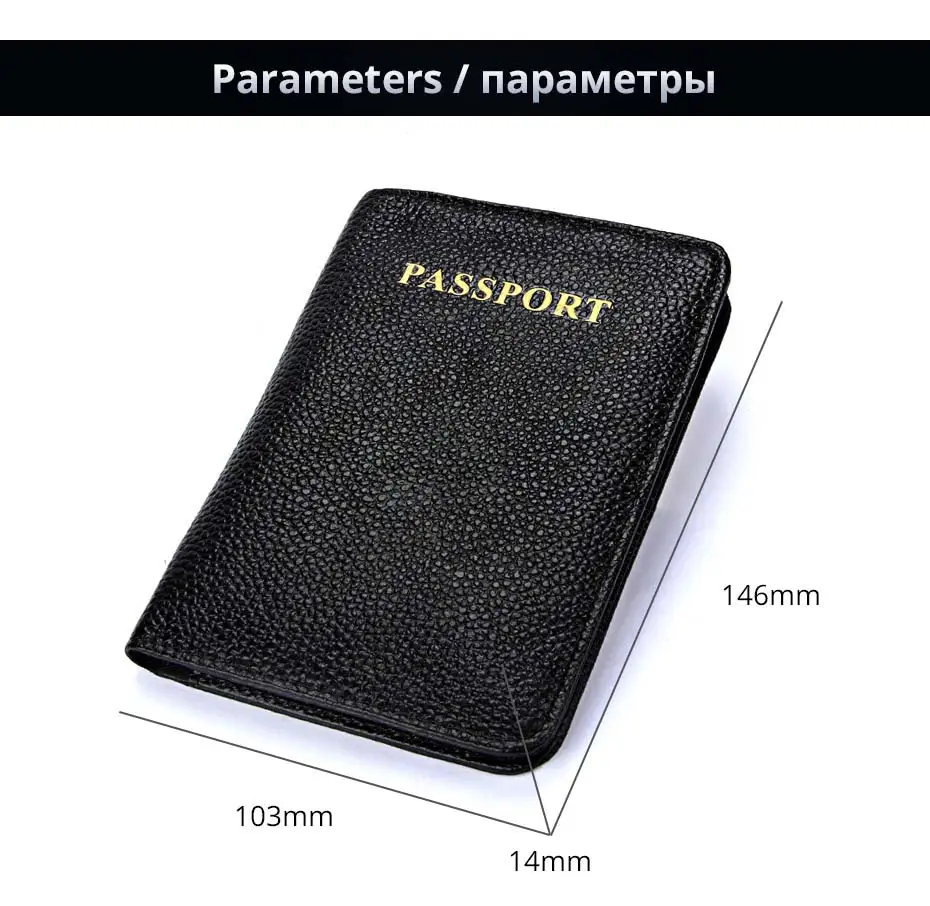 Натуральная кожа Обложка для паспорта с слотами для кредитных карт RFID Блокировка бизнес для мужчин и женщин Дорожная Обложка для паспорта 5 цветов