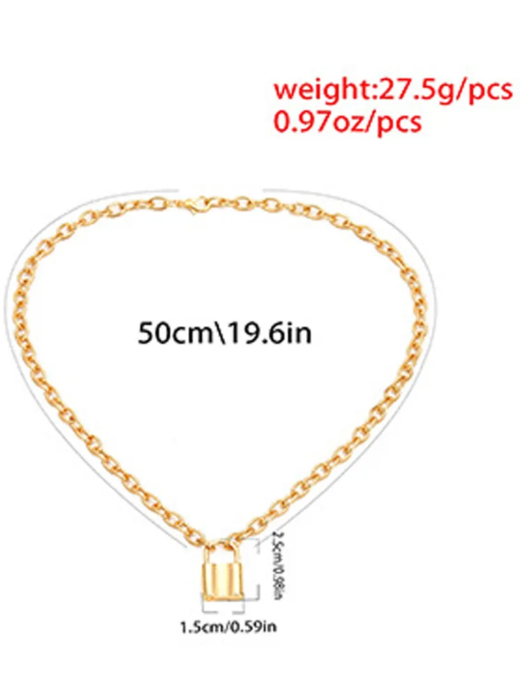 Цепочка с подвеской-замком женская Ожерелье подвеской в виде висячего замка