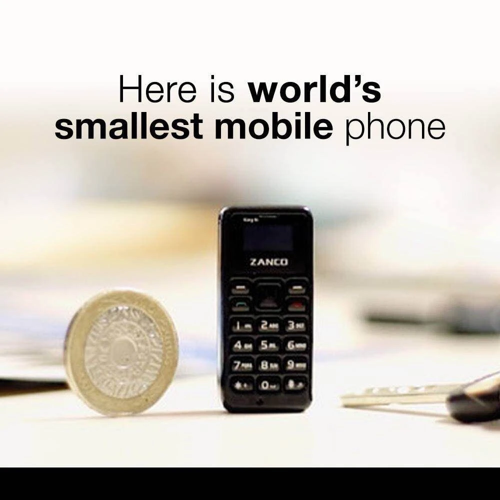 Миниатюрный мини телефон ZANCO tiny t1 в мире маленький с bluetooth сотовый GSM
