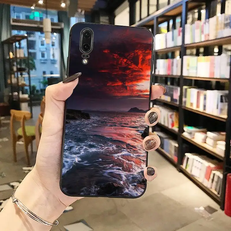 

Colorful Sea Beach beautiful ocean art Phone Case For Huawei honor Mate P 10 20 30 40 Pro 10i 9 10 20 8 x Lite