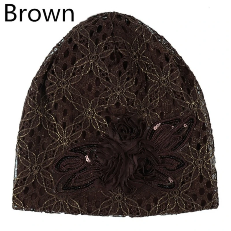 

Fashion Lady Lace Floral Muslim Ruffle Cancer Chemo Hat Beanie Scarf Turban Head Wrap Cap Hat 5 Colors