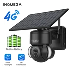 INQMEGA 4G солнечная IP WiFi 1080P камера Умный прожектор PTZ Беспроводная Встроенная батарея Зарядка 5 м Удлиненный кабель водонепроницаемый цветной наконечник