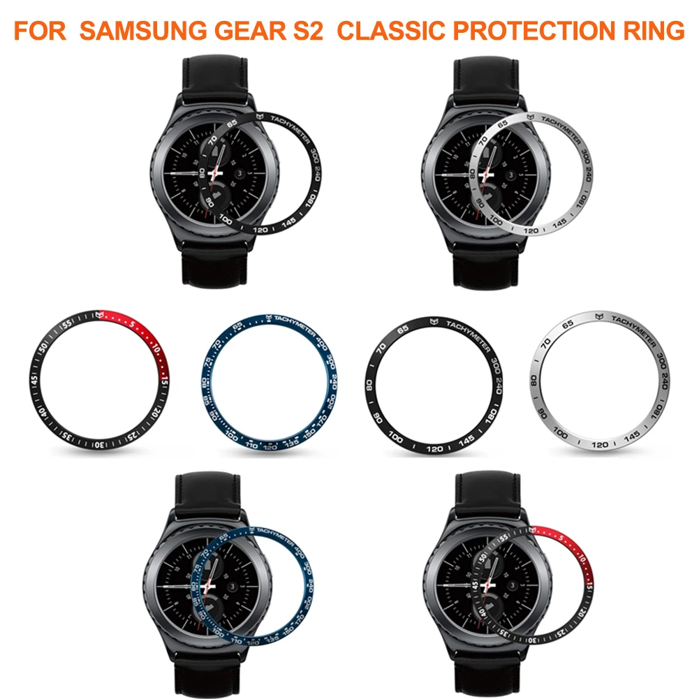 

Безель из нержавеющей стали для Samsung Gear S2, кольцо защиты от царапин из цинкового сплава, 40 мм, Стильный чехол-рамка для защиты от царапин Pro