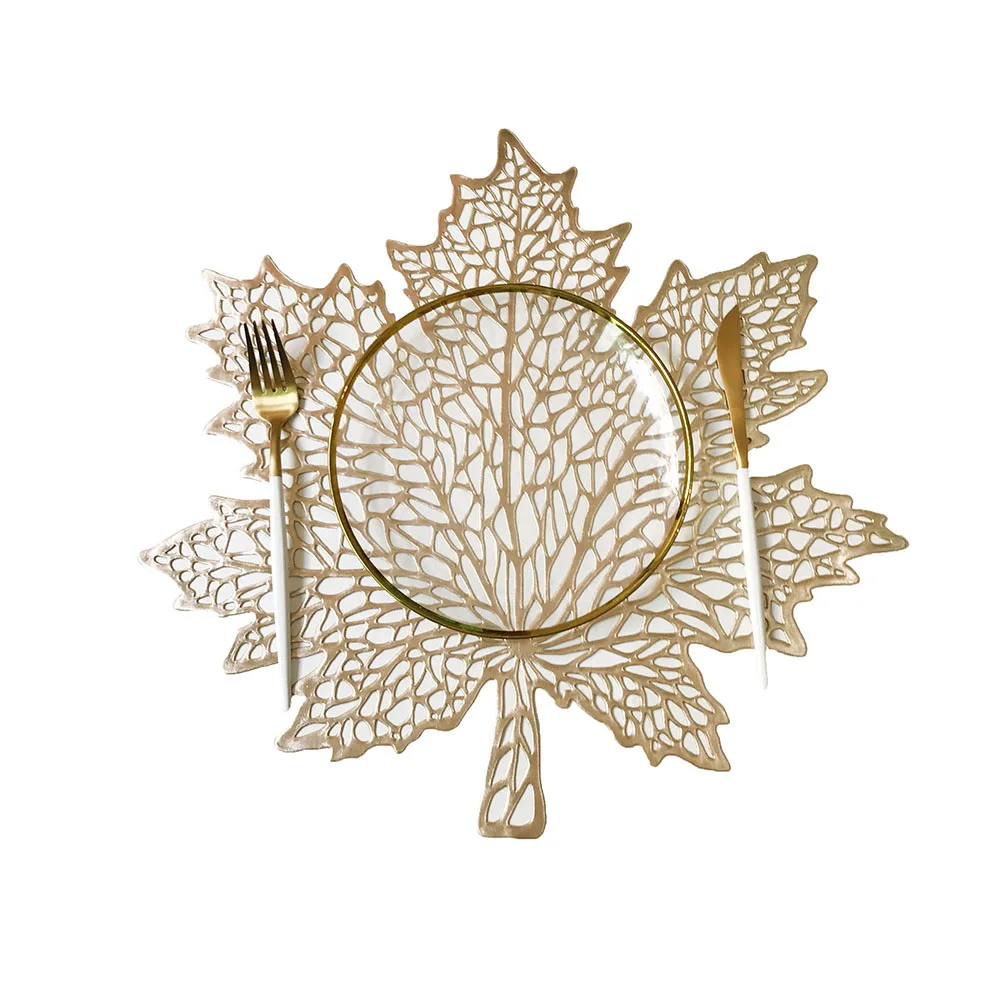 Столовые приборы полые кухонные коврики Настольный коврик кленовые листья