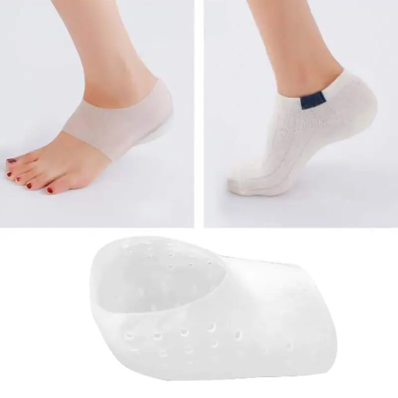 

Silicone Height Increasing Pad Heel Insole Cushion Soles Invisible Socks Men Women Shoes Heightening Pads