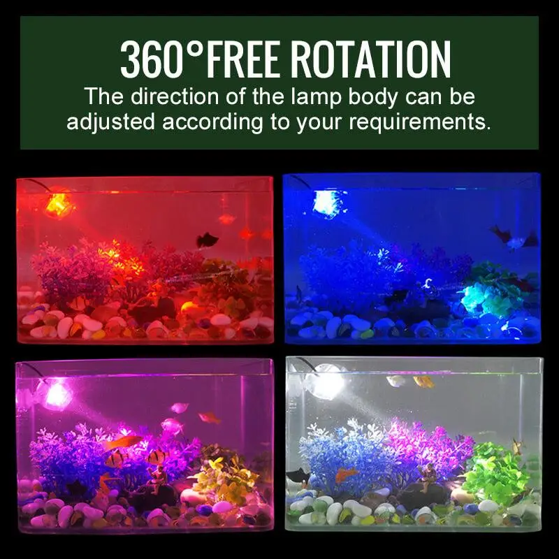 

Indoor LED Underwater Lamp Waterproof LED Aquarium Light for Coral Reef Fish Tank Submersible Aquarium Light Spot Lamp In Water