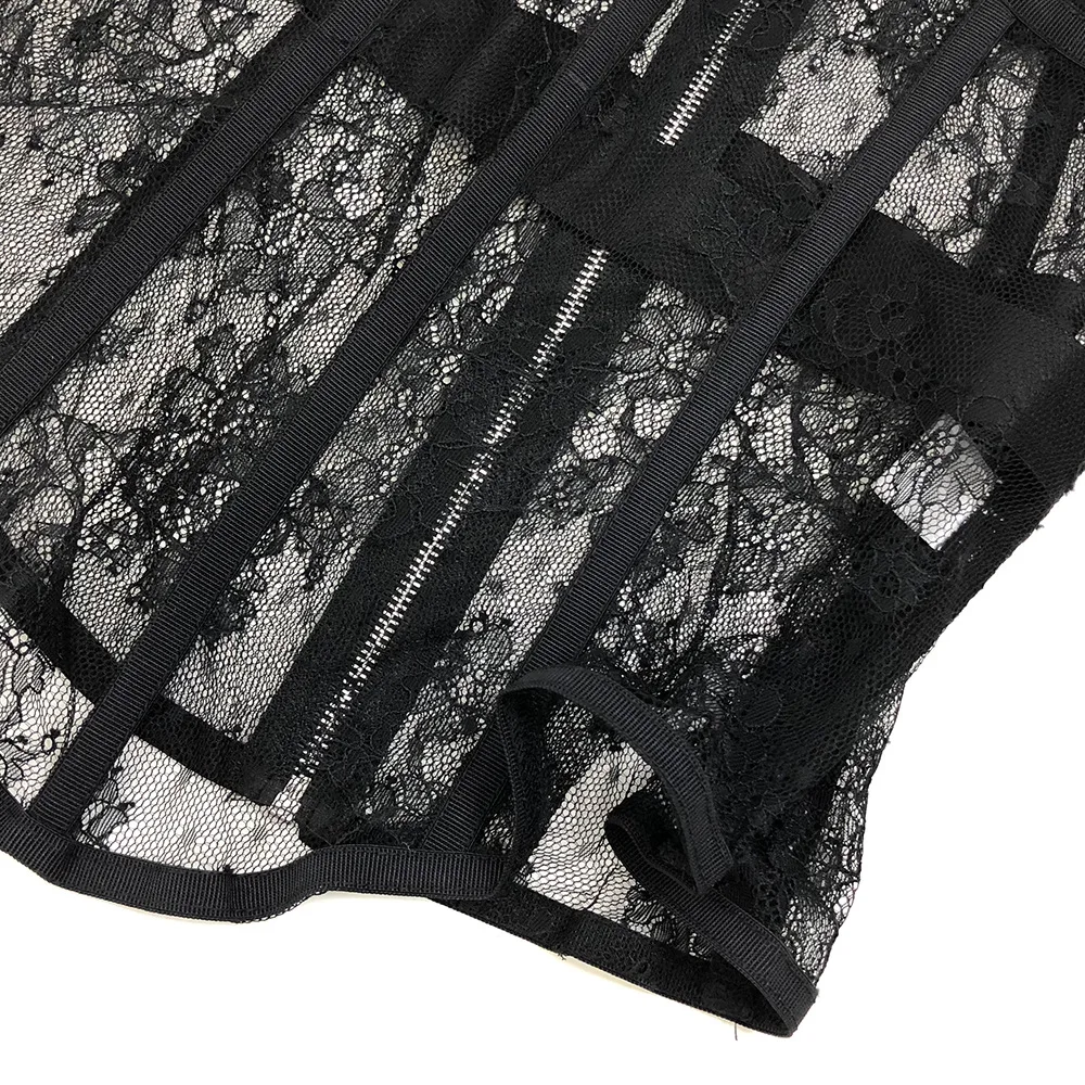 

Women Ladies Perspective Strapless Tank Top Lace Embroidery Mesh Sheer sleeveless See-through Casual Top Shirt Crop Top LBK-52