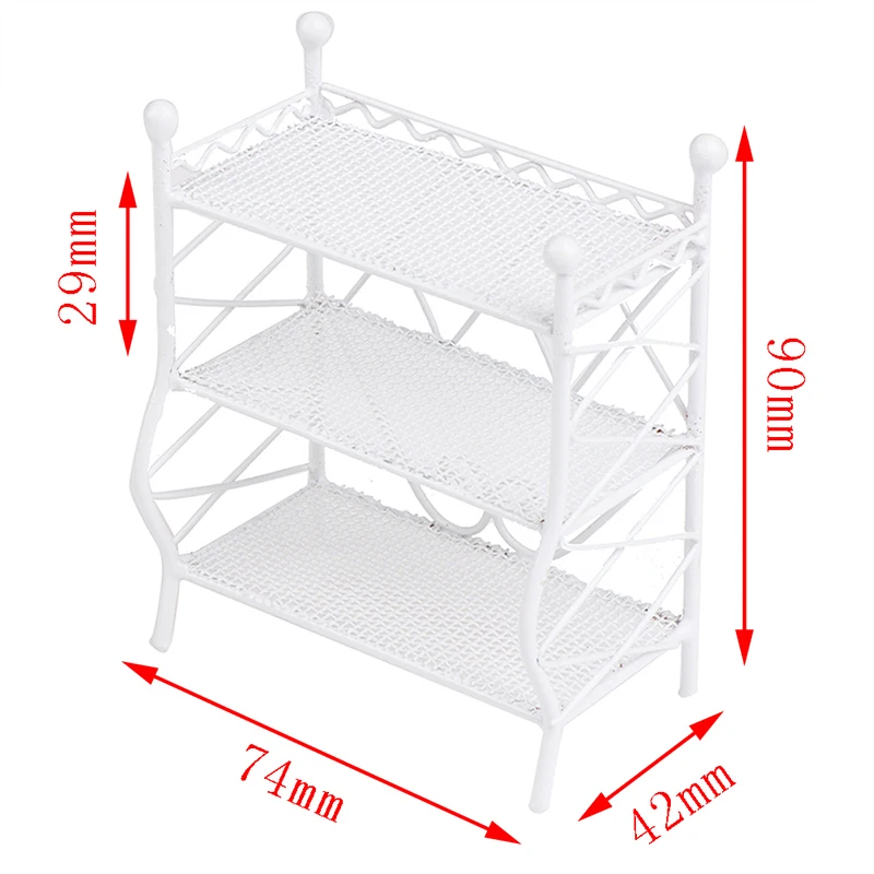 

1Pc New 1/12 Dollhouse Mini Flower Stand Snack Rack Bookshelf Doll House Decoration