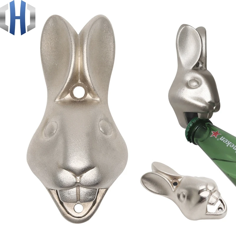 Настенное крепление штопор для бутылок кролик цинковый сплав пивная отвертка