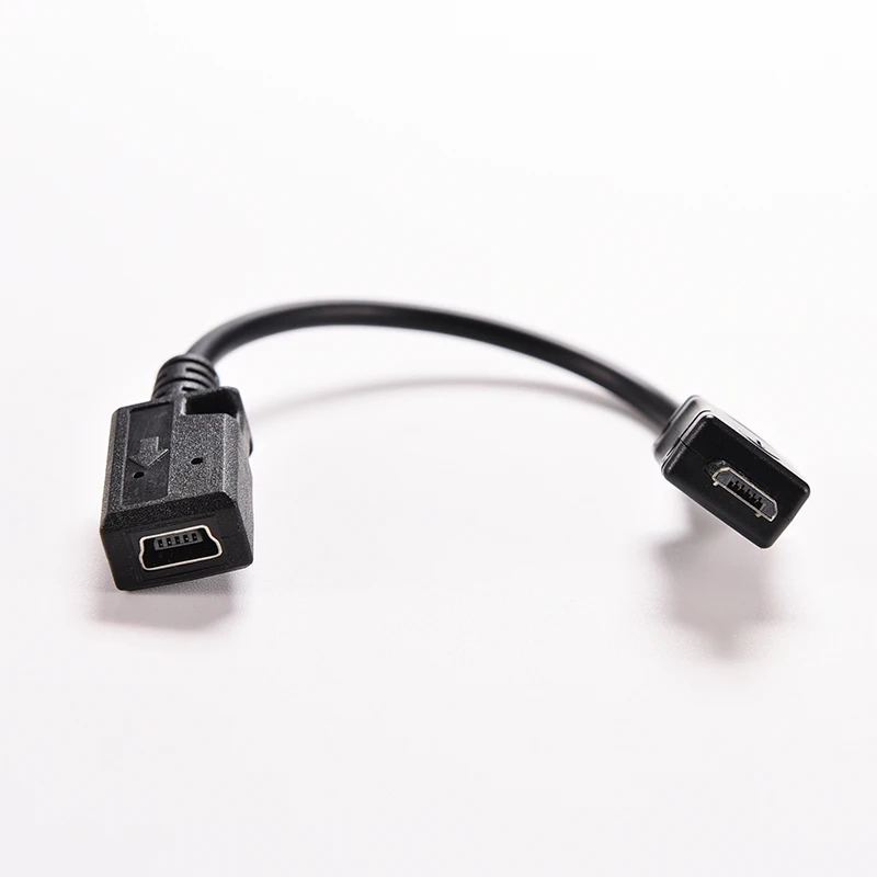 

17cm Micro USB male to Mini USB female Data Sync Charge Adapter Cable TSC Drop Shipping