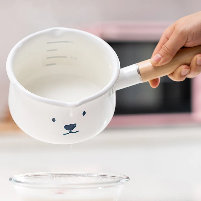 

Enamel Stew Milk Pot Heat Resistant Korean Noodle Instant Milk Pot Clay Soup Ustensiles De Cuisson Kitchen Supplies DE50NG