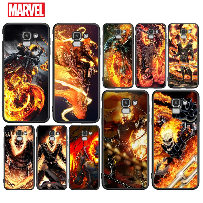 

Marvel Ghostrider for Samsung J2 J3 J4 J5 J6 J7 J730 J8 2015 2016 2017 2018 EU Duo Core Plus Prime TPU Black Phone Case
