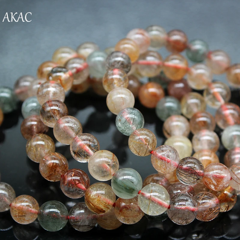 Оригинальные цветные рутилированные кварцевые бусины для самостоятельного