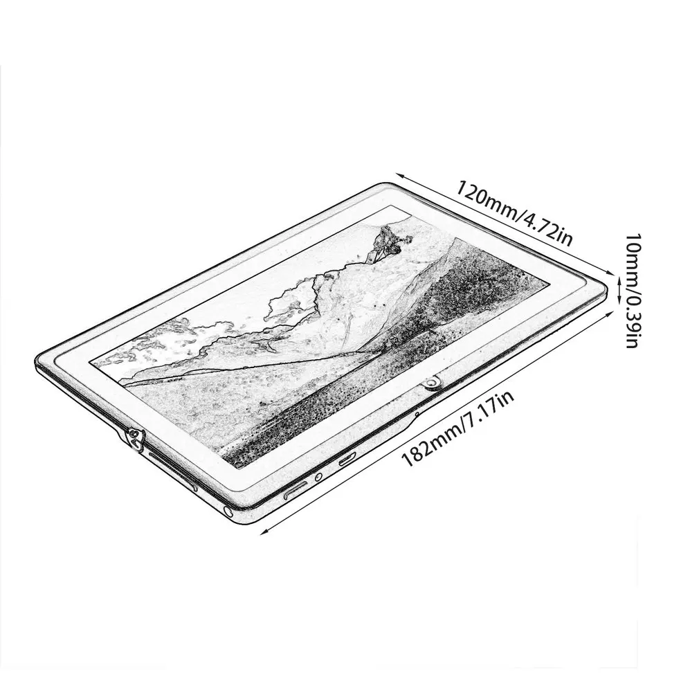 

7 Inch Refurbished Q88 Quad-core Wifi Tablet Seven-inch USB Power Supply 512MB+4GB Durable Practical Tablet Blue