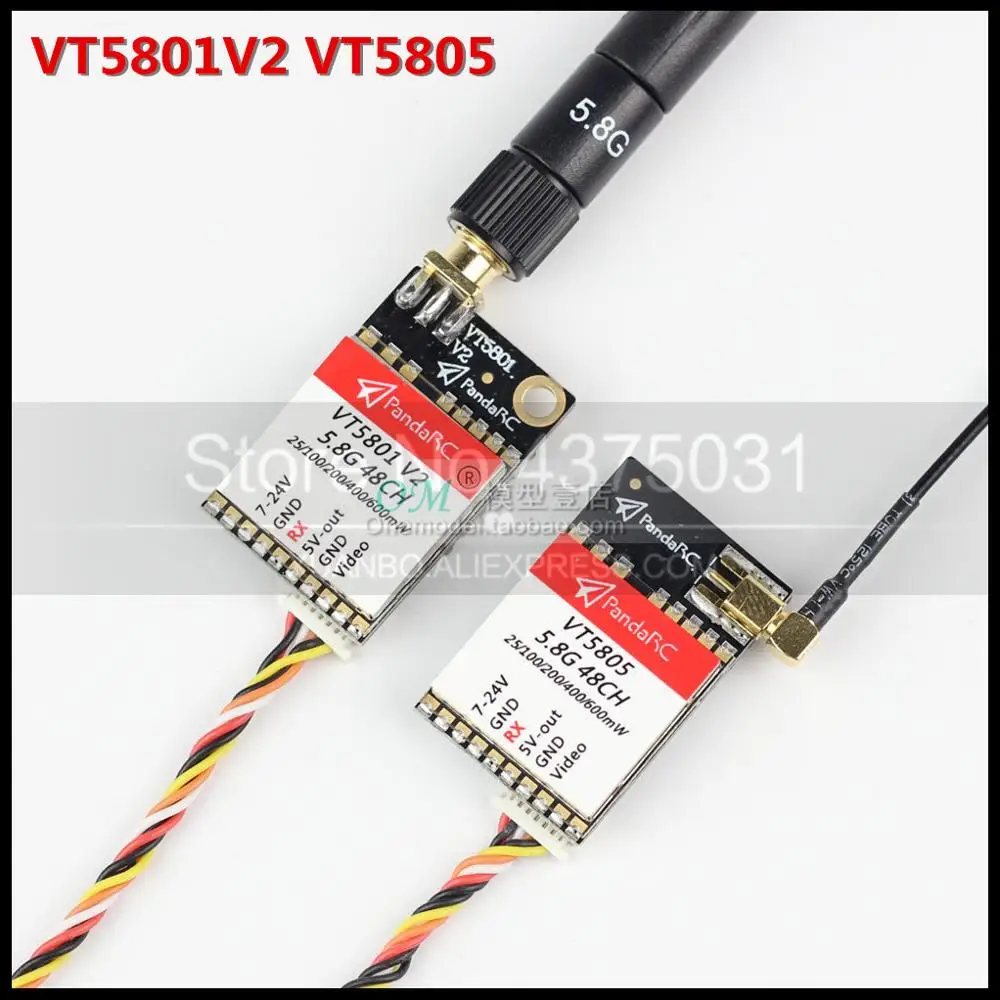 PandaRC VT5801 v2 VT5805 FPV видеопередатчик 5 8G 48CH 25/100/200/400/600 мВт переключаемый OSD
