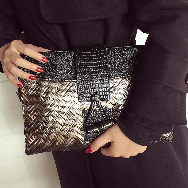 Клатч XMESSUN из натуральной кожи складной кошелек конверт женская вечерняя сумочка