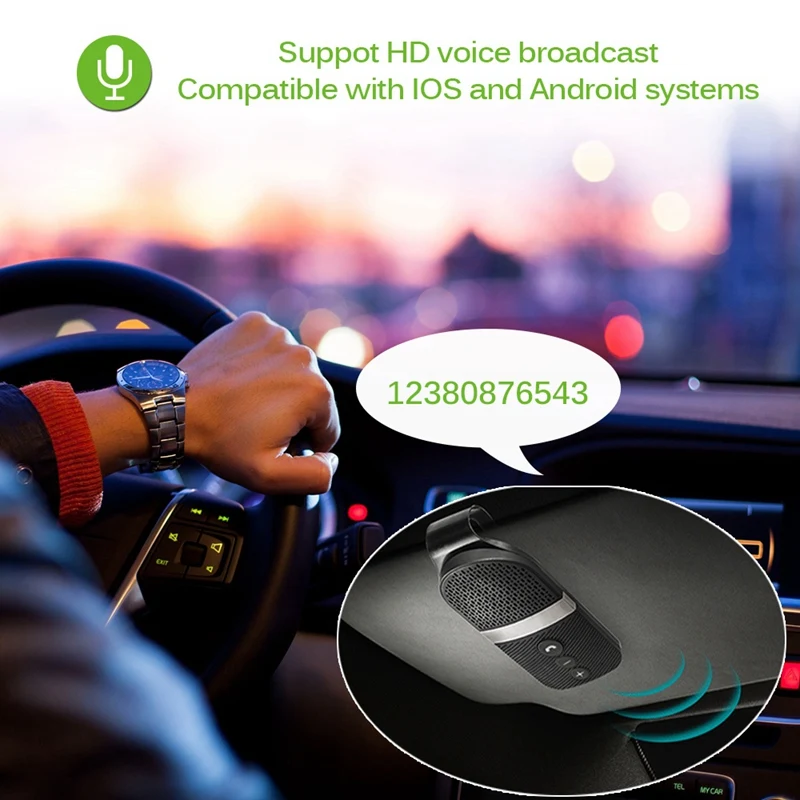 E09 Bluetooth автомобильный комплект громкой связи с шумоподавлением приемник