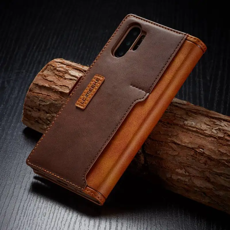 

Кожаный чехол для Samsung Galaxy Note 10 Plus, гибридный защитный чехол для Samsung Note 10, магнитный Карманный Чехол-бумажник