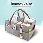 Портативный Складная фетровая сумка для хранения подгузников многофункциональный детская одежда Сумки из натуральной кожи, для детских подгузников, органайзер для мамы сумки для подгузников