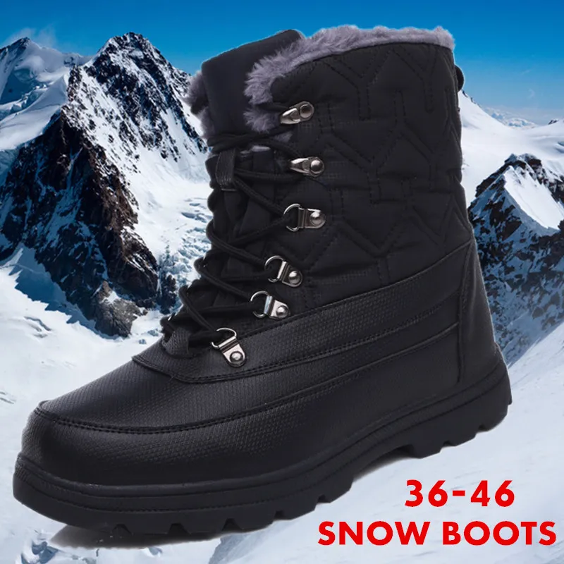 

2020 New Winter Men's Boots Cotton Men Shoes Outdoor Hiking Snow Boots