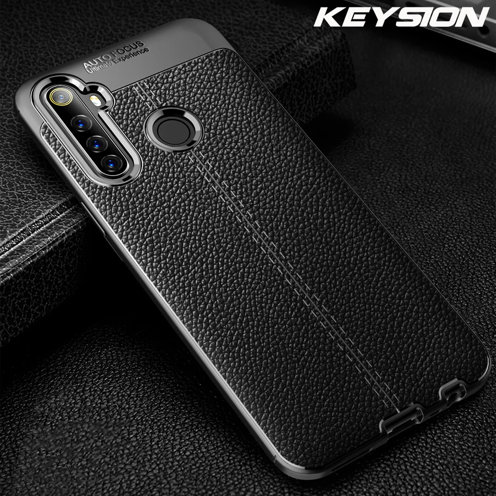 Противоударный чехол KEYSION для Realme 6i 6 Pro роскошный кожаный мягкий силиконовый