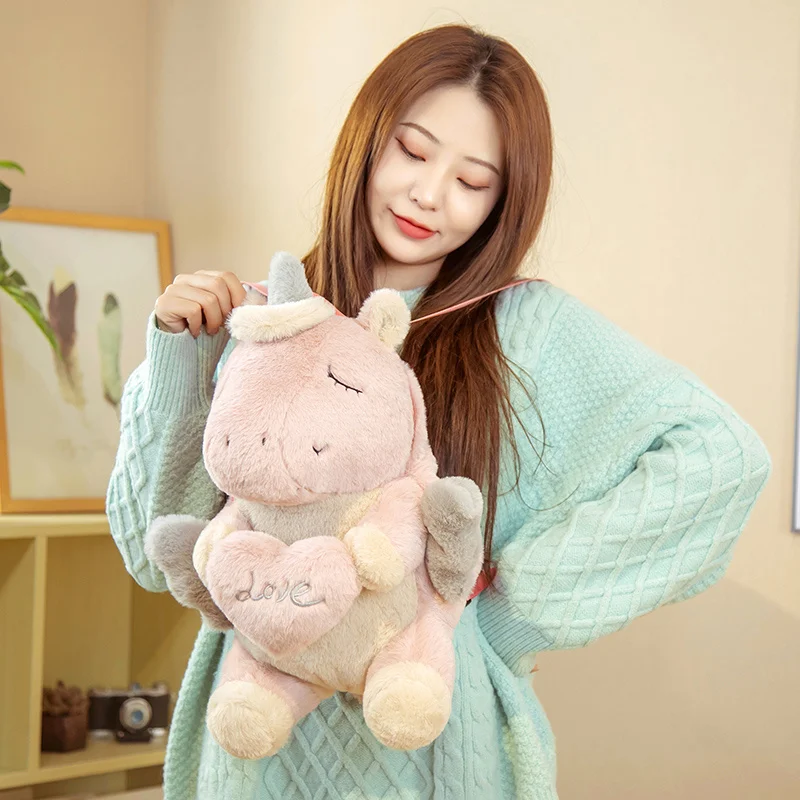

Unicorns Cartoon School Book Bag Backpacks Cute Fashion Plush Backpacks For Girls Travel Backpack Children Schoolbag Kids Gift