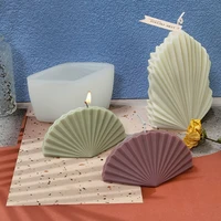 geometry large scallop model aroma candle plaster silicone making mold for handmade palm leaf photo props decorative moulds