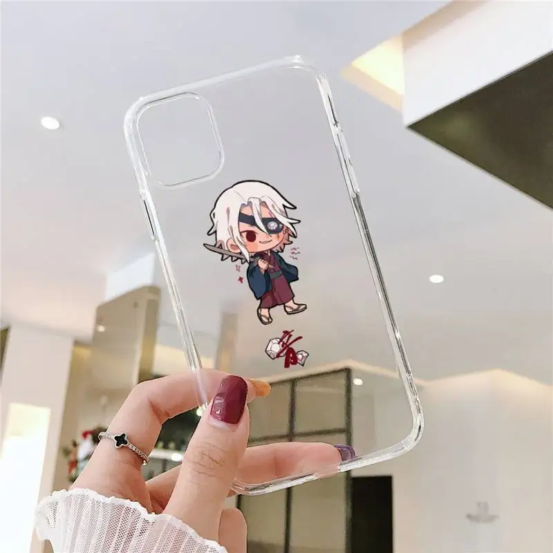 

ghost Demon Slayer Phone Case Transparent soft For iphone 5 5s 5c se 6 6s 7 8 11 12 plus mini x xs xr pro max